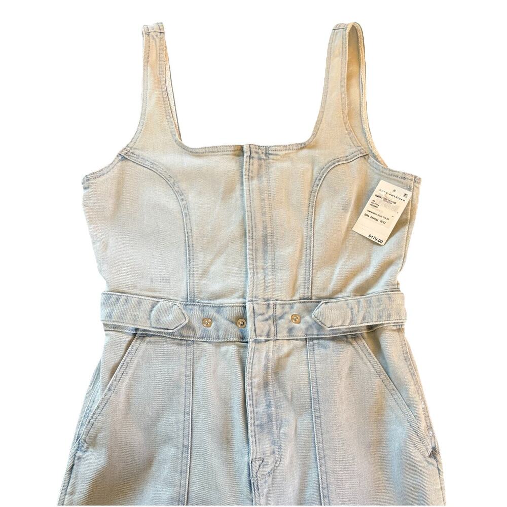 NWT Good American Sleeveless Fit For Success Jumpsuit Denim Size 3 (M) *FLAW - Picture 9 of 16